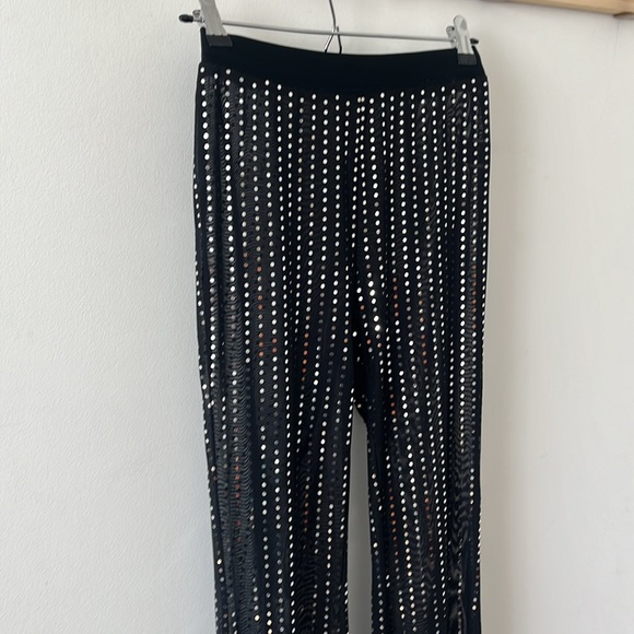 Sparkly flared mesh pants. Festival vibes. - Picture 2 of 8